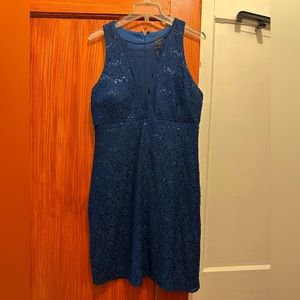 Blue Sequin Wedding Dress